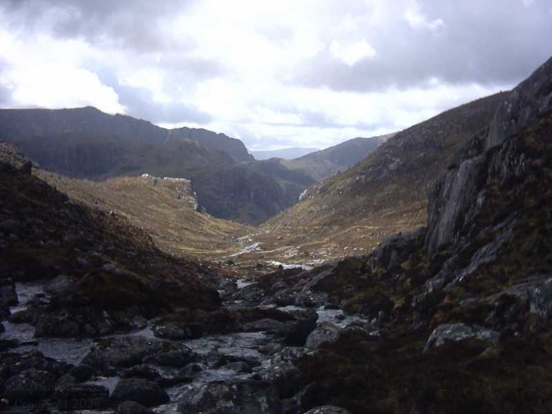 The Path Goes Down The Right And Through The V To Fionn Loch