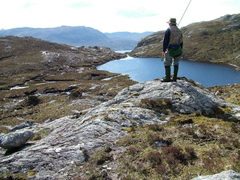 Lower Loch (Lochan Cadhachan Dubha?) And Loch Assynt