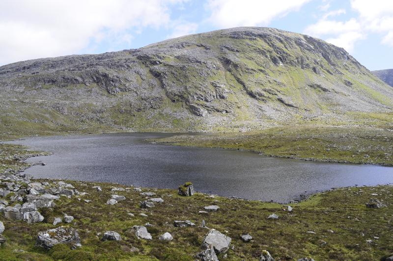 The Loch, Tents And Beinn Dearg In The Background