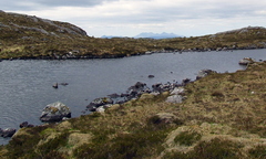 Looking Across Upper Lochan Sligeanach Towards Rhum