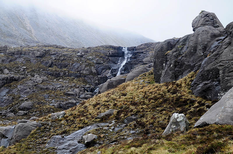 The Waterfall Coming From Coire Mhic Fhearchair