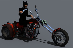 Cat Woman on Spider Trike